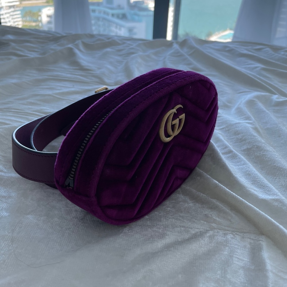 gucci marmont belt bag velvet